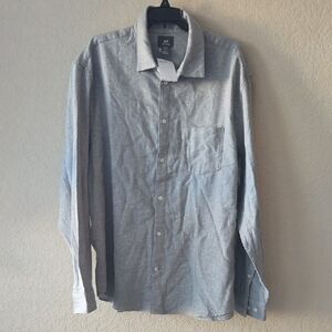 H&M Light Gray Casual Button-Down Shirt